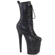 Botas de pole dance PLEASER FLAMINGO 1040 SPF SNAKE PRETO